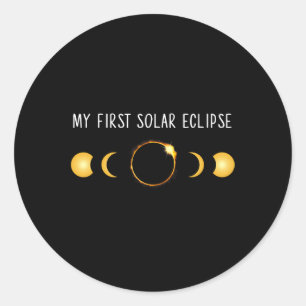 Adesivo Meu Primeiro Eclipse Solar Camisa Garotas 2024 Sol
