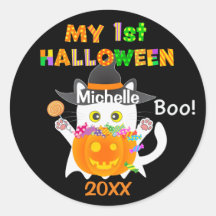 Meu primeiro gato fantasma de Halloween