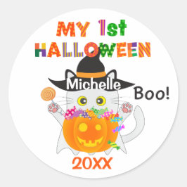 Adesivo Meu primeiro gato fantasma de Halloween