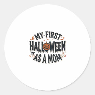 Adesivo Meu Primeiro Halloween como uma Mamãe Desenho Vint