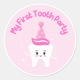 Adesivo Meu Primeiro Partido Dente Rosa