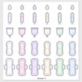 Adesivo Meu Primeiro Período, Um Conjunto De Tampões De Pa