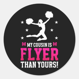Adesivo Meu Primo É Flyer Parente Cheer De Uma Líder De To