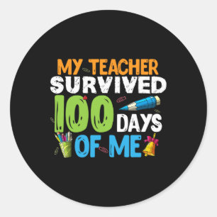 Adesivo Meu Professor Sobreviveu 100 Dias De Mim 100º Dia 