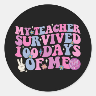 Adesivo Meu Professor Sobreviveu A 100 Dias De Minha Disco