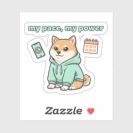 Adesivo Meu Ritmo Meu Poder – Shiba Dog Motivacion