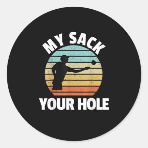 Adesivo Meu Saco Seu Buraco Engraçado Cornhole