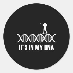 Adesivo Meu Slogan De Esqui De Impressão Digital Do Dna Bi