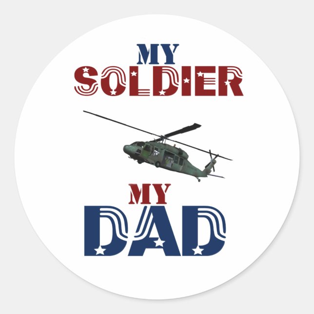 Adesivo Meu Soldado Meu Hellacopter Pai (Frente)