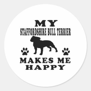 Adesivo Meu Staffordshire bull terrier faz-me feliz