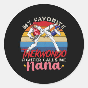 Adesivo Meu taekwondo favorito me chama de mãe da Nana