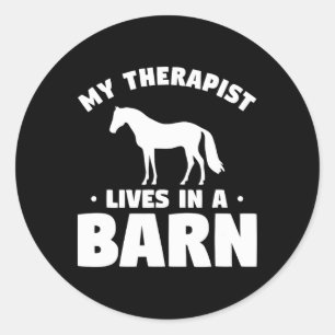 Adesivo Meu Terapista Vive Em Um Eque De Cavalo Do Barn