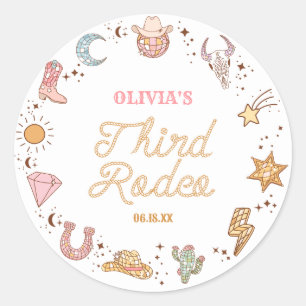 Adesivo Meu Terceiro Rodeo - aniversário de 3 anos do Disc