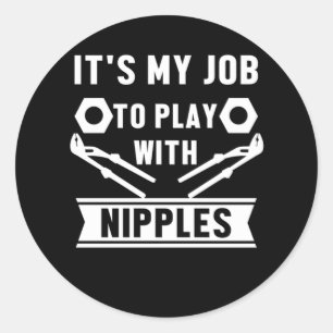 Adesivo Meu Trabalho Joga Com Presente De Canalização De M