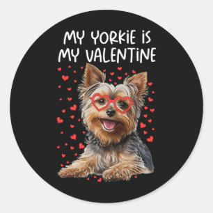 Adesivo Meu Yorkie é meu namorado Yorkshire Terrier Cachor