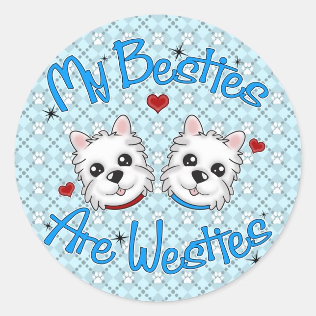 Adesivo "Meus Besties São Westies" (Frente)