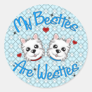 Adesivo "Meus Besties São Westies"