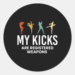 Adesivo Meus Chutes São Armas Registradas Kickboxing Kickb