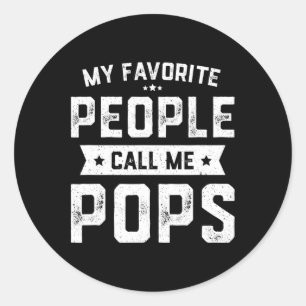 Adesivo Meus Favoritos Me Chamam de Pops Funny Fathers Day