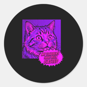 Adesivo Meus flabbers foram gasted gato de arte pop engraç