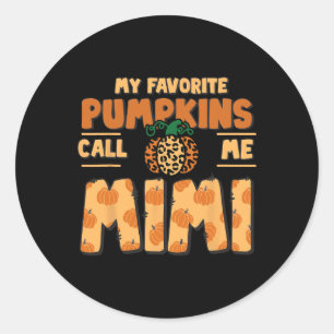 Adesivo Meus Pumpkins Favoritos Me Chamam De Mimi Fal De A