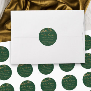 Adesivo Meus Quinze Esmeralda Verde e Folha de Ouro 15 Ani