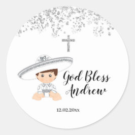 Adesivo Mexican Silver Charro Baptism Sticker