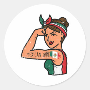 Adesivo Mexicana Mujer Rosie Riveter Cinco De Mayo Fie