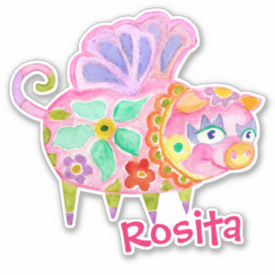 Adesivo mexicano Alebrije Vinyl - Porco