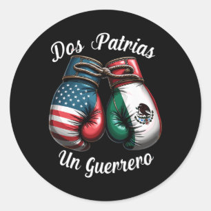 Adesivo Mexicano Boxing Dos Patrias Un Guerrero