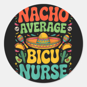 Adesivo Mexicano cinco de maio nacho enfermeira média bicu