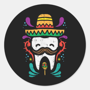 Adesivo Mexicano Engraçado Cinco de Mayo Dentista Dental I