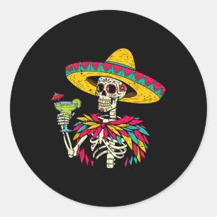 Adesivo Mexicano Esqueleto Sombrero Cinco De Mayo Mexicano