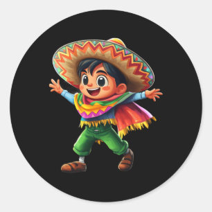 Adesivo Mexicano Fiesta Poncho Cinco De Mayo Kids Celeb