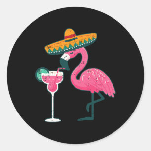 Adesivo Mexicano Flamingo Sombrero Cinco De Mayo Fiesta Wo