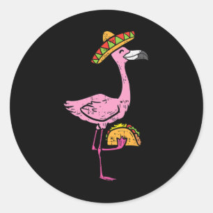 Adesivo Mexicano Flamingo Tacos Cute Cinco De Mayo Fiesta