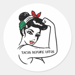 Adesivo Mexicano Rosie Strong Woman Tacos Antes de Vatos C