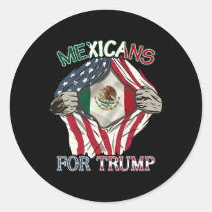 Adesivo Mexicanos Pelo Trump 2024 EUA Bandeira México