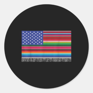Adesivo México Americano Bandeira Serape Cinco De Mayo Par