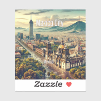 Adesivo México Cidade do México Vinheta Vinil de 3 polegad