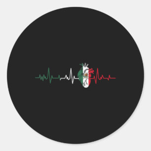 Adesivo México Flag Heartbeat Para Orgulho Mexicano Fl