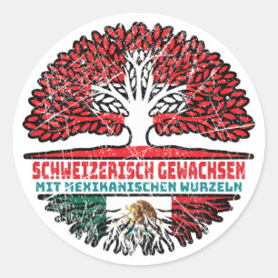 Adesivo Mexico Schweizer Schweiz Baum Wurzel