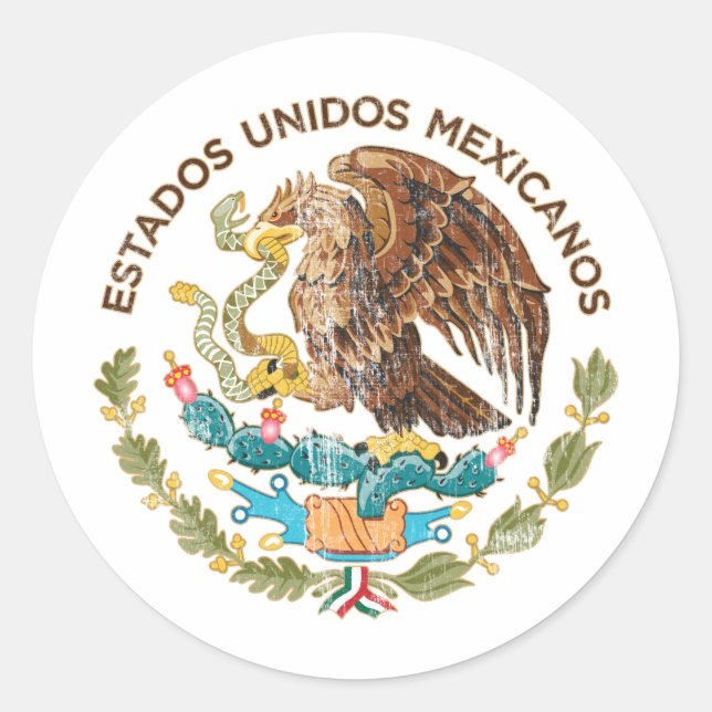 Adesivo México - Selo dos estados mexicanos (Frente)