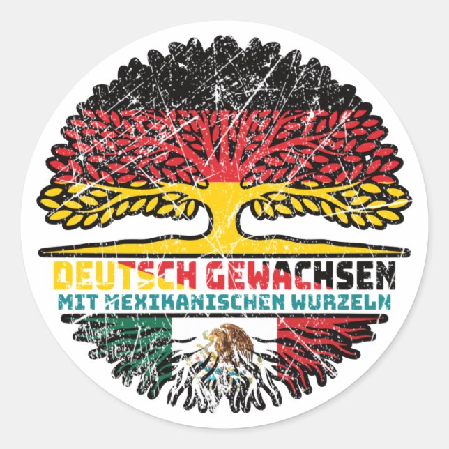 Adesivo Mexiko Mexikanisch Deutsch Deutschland Baum Wurzel (Frente)
