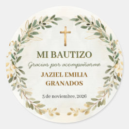 Adesivo Mi Bautizo Stickers Personalized Baptism Labels