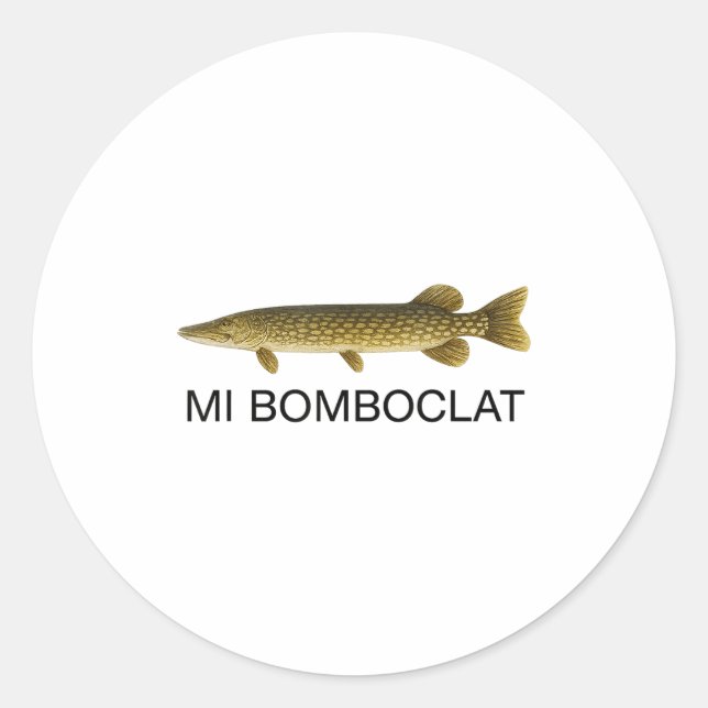 Adesivo Mi Bomboclat Funny Fish Jamaican Slang Graphic  (Frente)