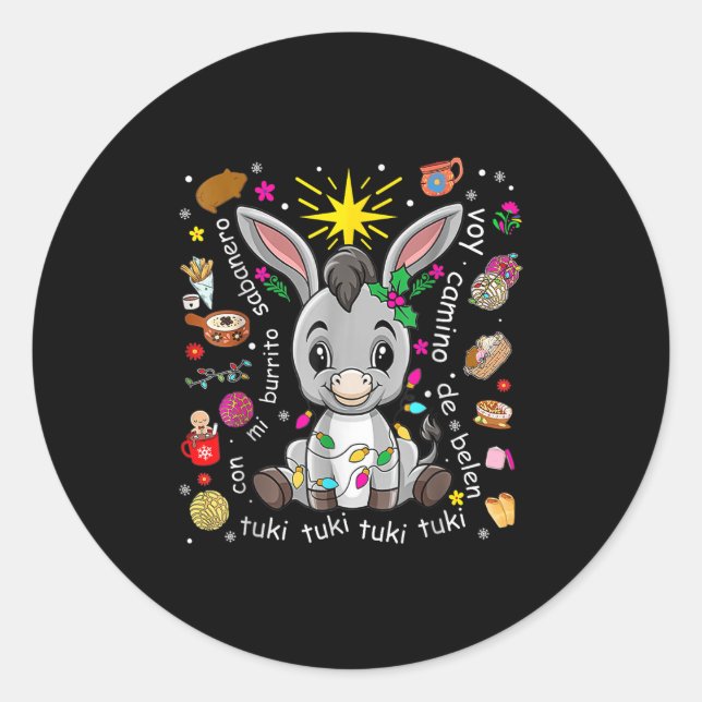 Adesivo Mi Burrito Sabanero Mexican Christmas Spanish Xmas (Frente)