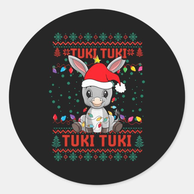 Adesivo Mi Burrito Sabanero Mexican Tuki Tuki Latino Xmas  (Frente)