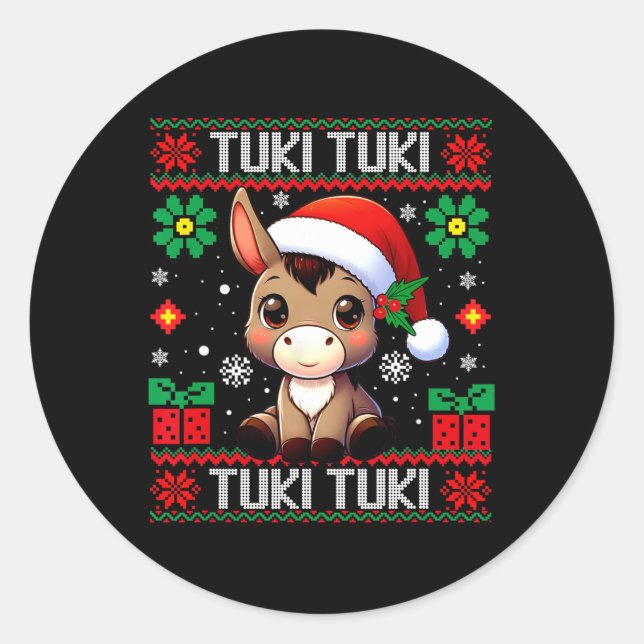 Adesivo Mi Burrito Sanero Mexican, Donkey Latino Ugly Chri (Frente)