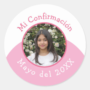 Adesivo Mi Confirmación con Foto y Fecha